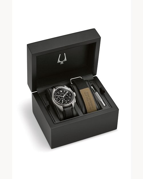Bulova Lunar Pilot Men s Special Edition Black Dial Steel Watch Bulova
